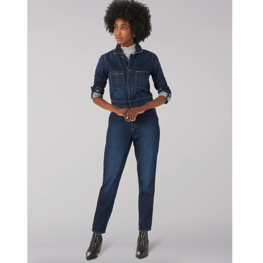 Lee Vintage Modern Union-Alls in Harvest Moon Dark Wash